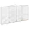 vidaXL Cesto gabi&atilde;o arqueado 400x30x200/220 cm ferro galvanizado
