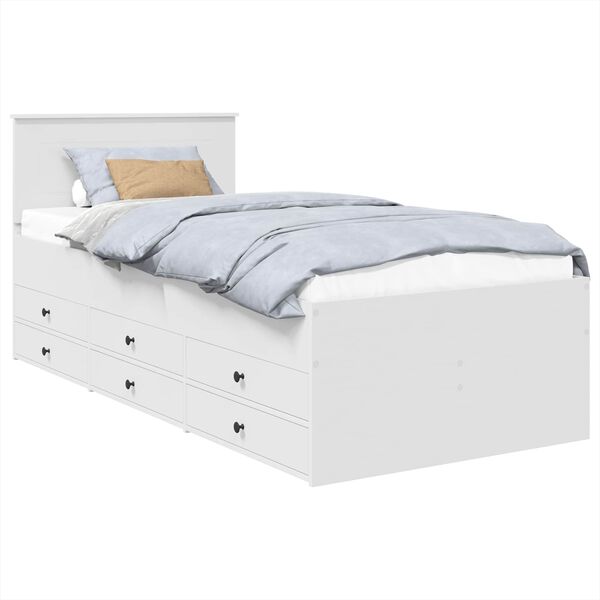 vidaXL Sof&aacute;-camas Manual Branco e Preto 90 x 200 cm Madeira processada