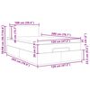 vidaXL Estrutura de cama otomana com colch&atilde;o tecido creme 120x200cm