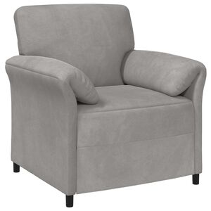 vidaXL Sof&aacute; de 1 lugar Cinzento-claro 88 x 83 x 95 cm Veludo