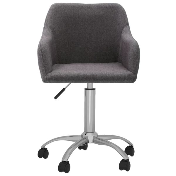 vidaXL Cadeiras de jantar girat&oacute;rias 6 pcs tecido cinzento-acastanhado