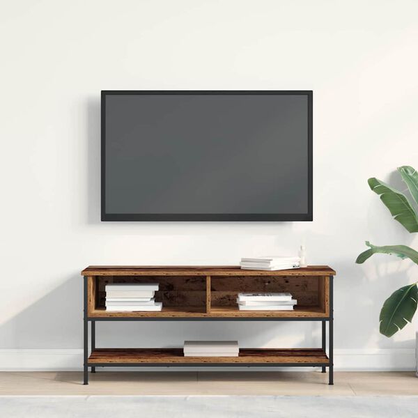 vidaXL Conjunto de m&oacute;vel de TV Madeira Antiga 100 x 35 x 45 cm