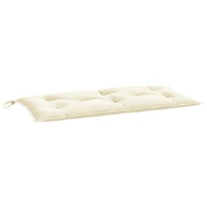 vidaXL Almofad&atilde;o p/ banco de jardim tecido oxford branco nata