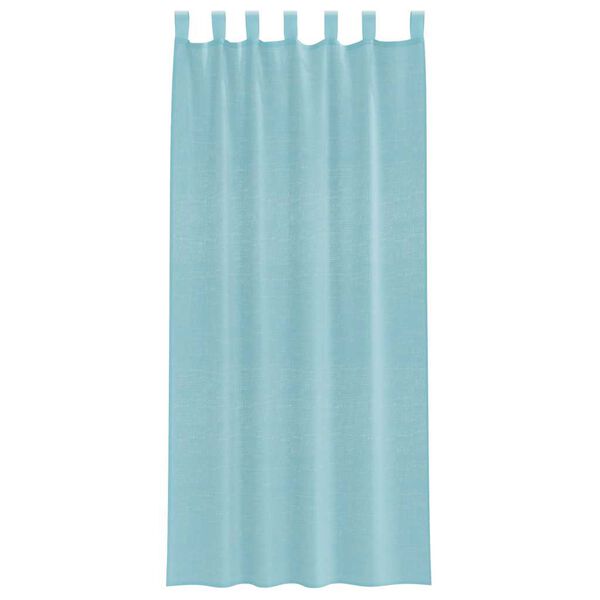 vidaXL Cortinas de voile com la&ccedil;os 2 pcs turquesa 140x225 cm