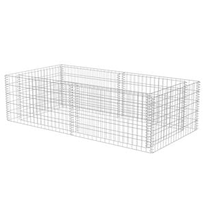 vidaXL Gabi&atilde;o para plantas em a&ccedil;o galvanizado 180x90x50 cm