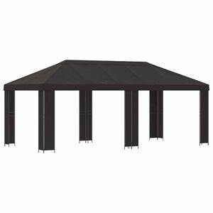vidaXL Gazebo de Jardim 6 x 3 m Antracite Poli&eacute;ster e A&ccedil;o 190 gsm