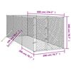 vidaXL Canil de exterior 2x6x2 m a&ccedil;o galvanizado prateado