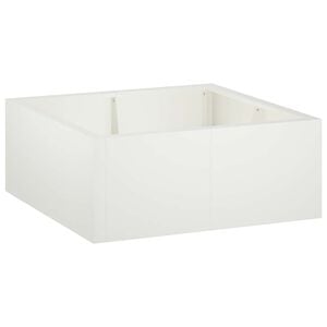 vidaXL Muro de Conten&ccedil;&atilde;o 4 unid. 100 x 100 x 30 cm A&ccedil;o Branco