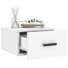 vidaXL Mesa de cabeceira montagem na parede 35x35x20 cm branco