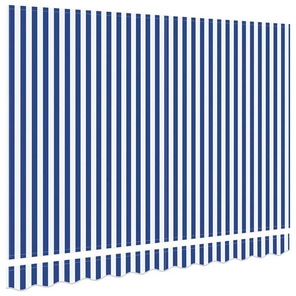 vidaXL Tecido de substitui&ccedil;&atilde;o para toldo Azul e branco 250 x 200 cm