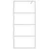vidaXL Divis&oacute;ria de chuveiro prateado 90x195 cm vidro ESG transparente