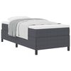 vidaXL Cama Box Cinza Escuro 80 x 200 cm Tecido de Veludo Cotele