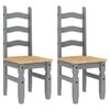 vidaXL Cadeiras de jantar 2 pcs Corona 42x47x107 cm pinho maci&ccedil;o cinza