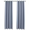vidaXL Cortinas blackout c/ argolas em metal 2 pcs 140x225 cm cinzento
