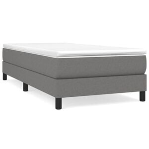 vidaXL Estrutura de cama com molas 80x200 cm tecido cinzento-escuro