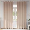 vidaXL Cortinas Blackout com Argolas 2 pcs Cinzento-acastanhado