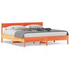 vidaXL Cama sem colch&atilde;o 200x200 cm pinho maci&ccedil;o castanho-mel