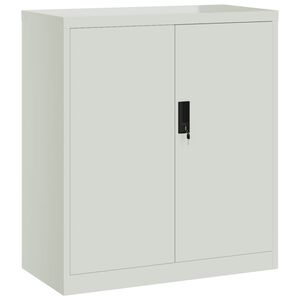 vidaXL Arquivador 79x40x90 cm a&ccedil;o cinzento-claro