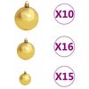 vidaXL &Aacute;rvore Natal artificial pr&eacute;-iluminada c/bolas 240cm PET dourado