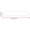 vidaXL Tampo de Mesa Marrom Escuro &Oslash; 80 x 4 cm