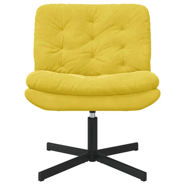 vidaXL Cadeira Relaxante Girat&oacute;ria Amarelo 63 x 75 x 76 cm Veludo