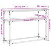 vidaXL Mesa consola 100x35,5x75 cm derivados madeira carvalho castanho