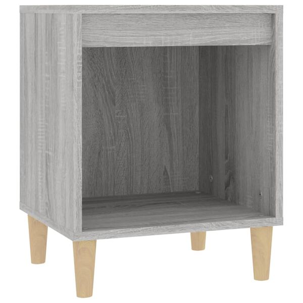 vidaXL Mesa de cabeceira 40x35x50 cm cinzento sonoma