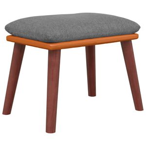 vidaXL Apoio de p&eacute;s45x29,5x35cm tecido/couro artificial cinzento-claro