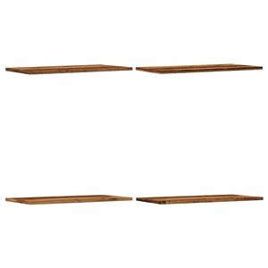 vidaXL Prateleiras de parede 4 pcs derivados de madeira madeira velha
