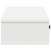 vidaXL Prateleira parede c/ gavetas 100x37,5x19cm deriv.madeira branco