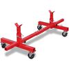 vidaXL Suporte de eixo m&oacute;vel vermelho