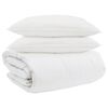 vidaXL Conjunto de Edredom 3 unid. Branco Pena de ganso