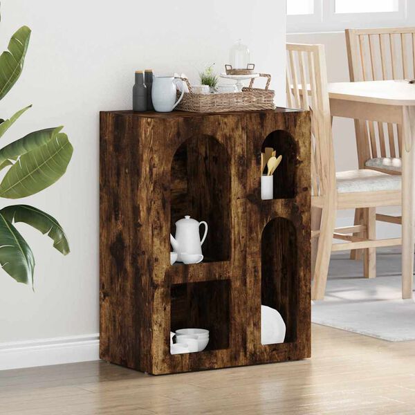 vidaXL Buffet Carvalho Defumado 59 x 35 x 80.5 cm Madeira processada