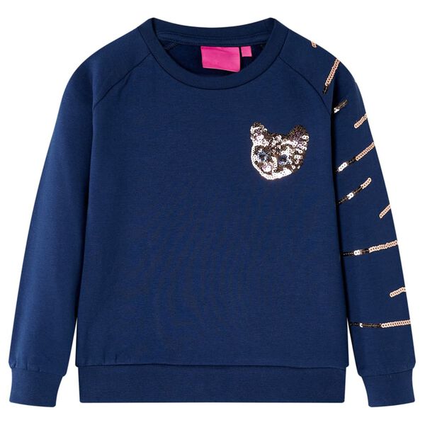 Sweatshirt para crian&ccedil;a azul-marinho 128