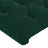 vidaXL Estrutura de cama c/ cabeceira 180x200 cm veludo verde-escuro