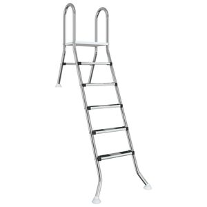vidaXL Escada para piscina parcialmente enterrada 222 x 128 cm