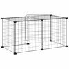 vidaXL Gaiola p/ animais de 8 pain&eacute;is c/ porta 35x35 cm a&ccedil;o preto