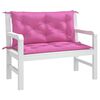 vidaXL Almofadões p/ banco de jardim 2 pcs 100x50x7 cm tecido rosa