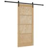 vidaXL Porta Deslizante Natural 86 x 198,5 cm Madeira de Pinho Maci&ccedil;a