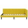 vidaXL Estrutura de Cama de Canto Amarelo 90 cm x 200 cm Veludo