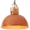 vidaXL Candeeiro de teto industrial redondo 42 cm E27 mangueira cobre