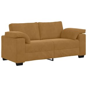 vidaXL Sof&aacute;-luvas 180x77x82 cm veludo castanho