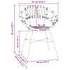 vidaXL Cadeira de jantar 2 pcs Natural 49 x 51 x 81 cm Rattan e Ferro