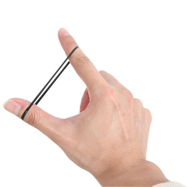 vidaXL El&aacute;sticos para tran&ccedil;as de cavalos 500 pcs silicone preto