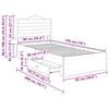 vidaXL Estrutura da Cama Branco 90 x 190 cm Madeira processada