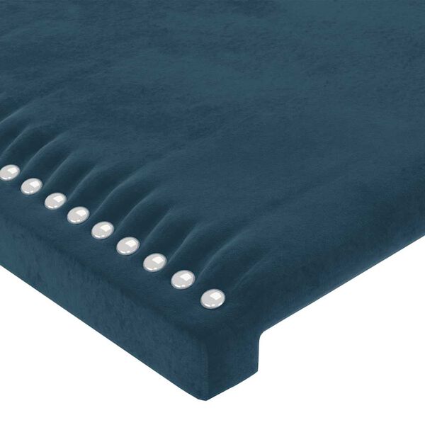 vidaXL Cabeceiras azul-escuro 160x5x78/88 cm veludo
