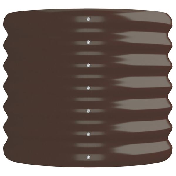 vidaXL Canteiro elevado jardim 152x40x36cm aço galvanizado castanho