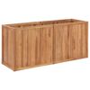 vidaXL Canteiro elevado de jardim 150x50x70 cm madeira de teca maci&ccedil;a