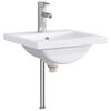 vidaXL Pia de banheiro com torneira e dreno Cromo 42 x 40 x 16,5 cm
