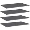 vidaXL Prateleiras para estante 4 pcs 80x50x1,5cm contraplacado cinza
